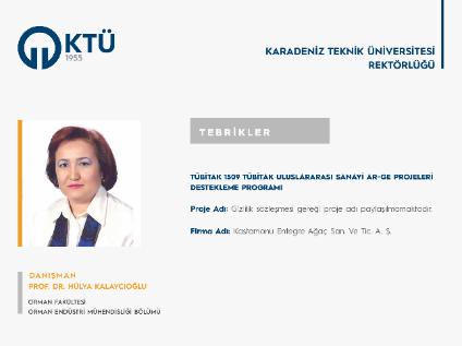 Üniversitemiz Öğretim Üyesinin Üniversite Sanayi İş Birliğine Katkısı