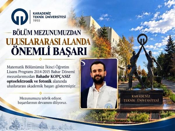 Mezunumuzdan Uluslararası Alanda Önemli Başarı