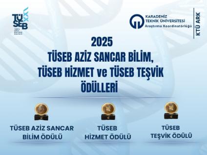 2025 yılı TÜSEB Aziz Sancar Bilim, TÜSEB Hizmet, TÜSEB Teşvik Ödülleri Süreci Başladı