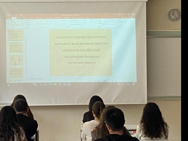 Bölümümüz Birinci Sınıf Öğrencilerine Oryantasyon Programı Düzenlendi