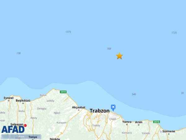 27.01.2026 ML=3.7 Ortahisar/Trabzon Depremi Hakkında
