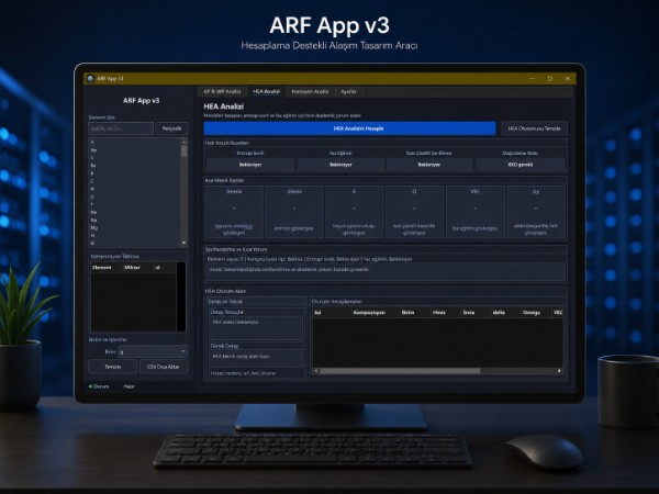 ARF App v3: Alaşım Hesaplamaları İçin Hesaplama Destekli Yazılım Aracı