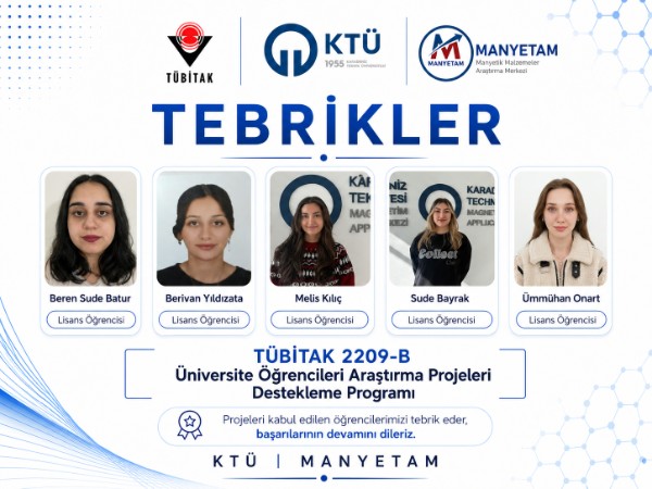 TÜBİTAK 2209-B Programında MANYETAM Öğrencilerinden Başarı