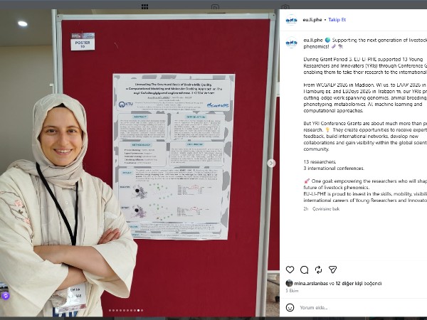 Arş. Gör. Ayşe Mina ARSLANBAŞ'a EU-LI-PHE COST Aksiyonundan YRI Destek Ödülü