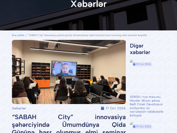 Bölümümüz Akademisyenleri Azerbaycan'da Düzenlenen Dünya Gıda Günü Semineri'ne Katıldı