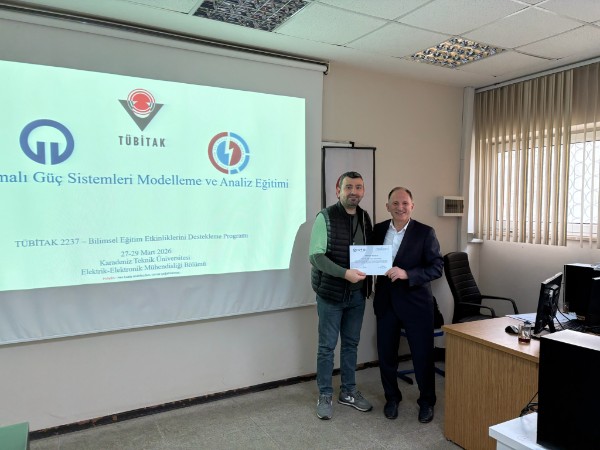 Dr. Öğr. Üyesi Ömür Akyazı Uygulamalı Güç Sistemleri Modelleme ve Analiz Eğitimine Katılmıştır