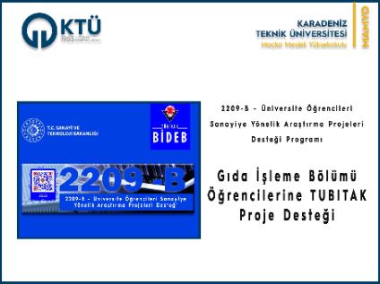 Gıda İşleme Bölümü Öğrencilerine TUBITAK Proje Desteği