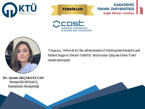 Akademisyenimiz COST Aksiyonuna Çalışma Grubu Üyesi Olarak Atandı