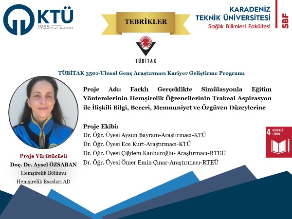 Akademisyenimizin Projesi TÜBİTAK 3501 Kapsamında Desteklenmeye Hak Kazandı