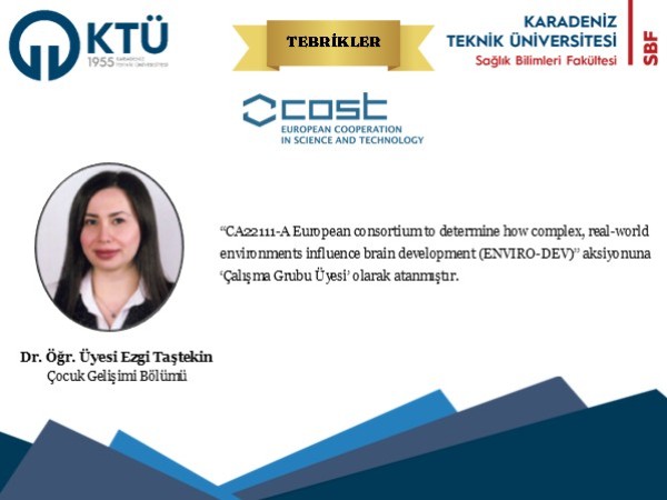 Akademisyenimiz COST Aksiyonuna Çalışma Grubu Üyesi Olarak Atandı