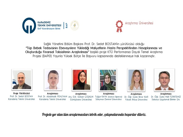 KTÜ Performansa Dayalı Temel Araştırma Projesi (BAP01) Kabulü