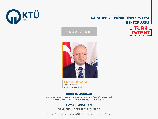 Akademisyenimizin Faydalı Model Başvurusu Tescillendi