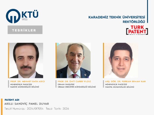 Akademisyenlerimizin Patent Başvurusu Tescillendi