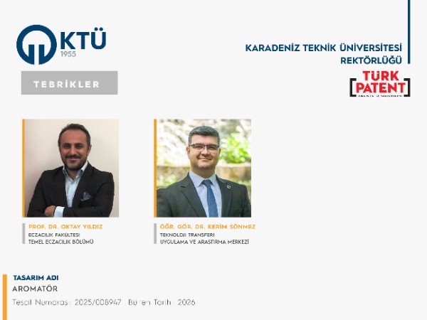 Akademisyenlerimizin Tasarım Başvurusu Tescillendi