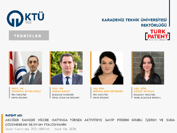 Akademisyenlerimizin Patent Başvurusu Tescillendi