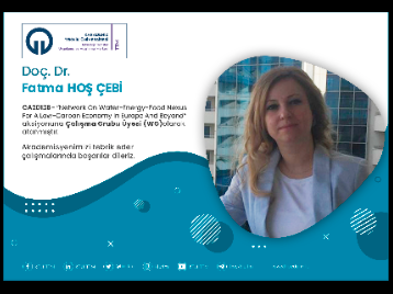 Doç. Dr. Fatma HOŞ ÇEBİ COST Programına Çalışma Grubu Üyesi (WG) Olarak Atandı
