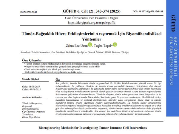 Öğrencimizin Bitirme Tezi Makale Olarak Yayınlandı
