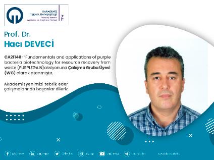 Prof. Dr. Hacı DEVECİ COST Programına Çalışma Grubu Üyesi (WG) Olarak Atandı