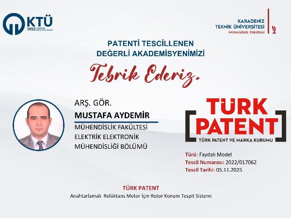 Akademisyenimizin Faydalı Model Başvurusu Tescillenmiştir