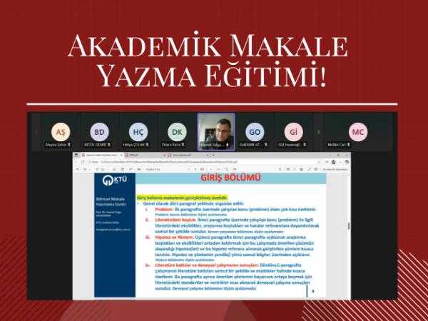 Akademik Makale Yazımında Etkili Yaklaşımlar: Prof. Dr. Hamdi Tolga Kahraman'dan Bilimsel Yazım Eğitimi