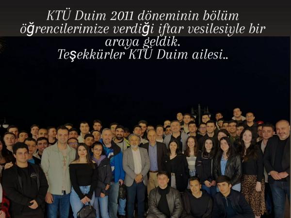 2011 Dönemi Mezunlarının Bölüm Öğrencilerimize Verdiği İftar 