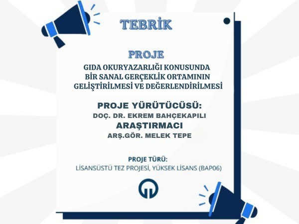 Araştırma Görevlimiz ve Öğretim Üyemizin Projesi Kabul Aldı