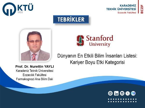 Akademisyenimiz Dünyanın En Etkili Bilim İnsanları Listesinde!
