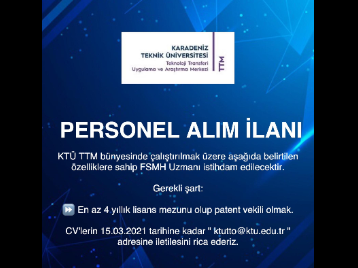 Personel Alım İlanı !