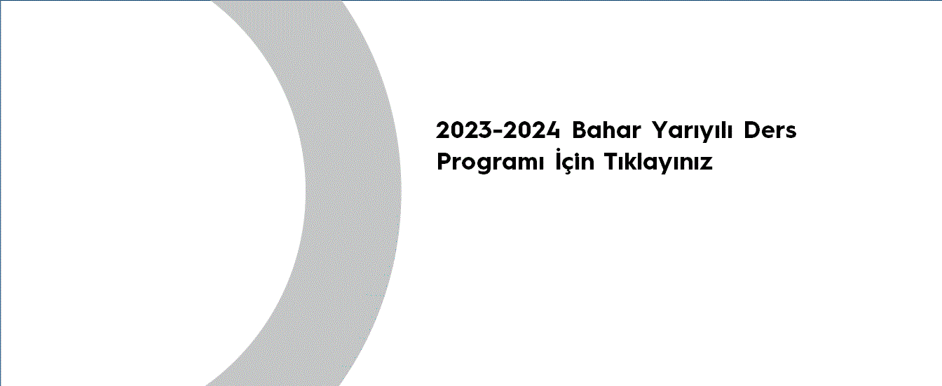 2023-2024 Bahar Yarıyılı Ders Programı