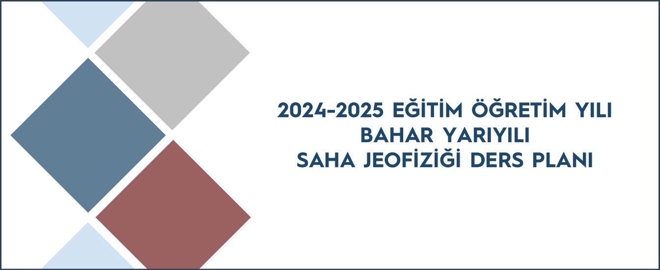 Saha Jeofiziği Ders Planı