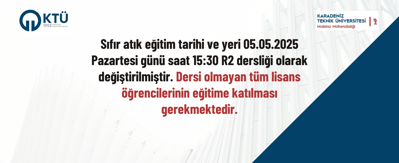 Sıfır Atık Güncel eğitim tarihi ve saati