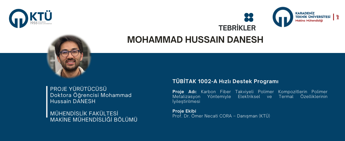MOHAMMAD HUSSAIN DANESH TUBITAK 1002