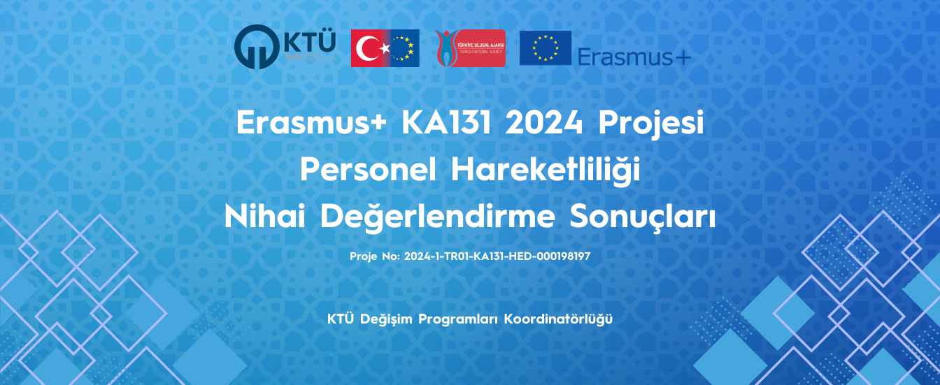 2024 projesi Erasmus+ Personel Hareketliliği Nihai Değerlendirme