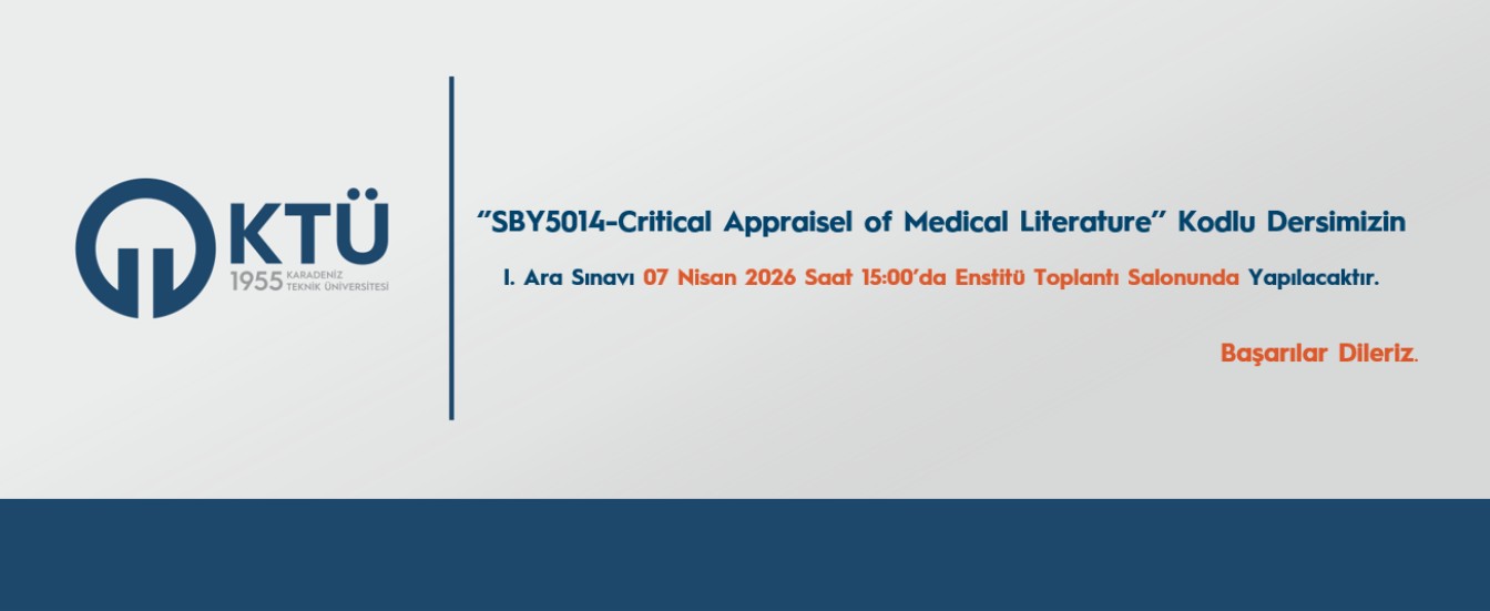 ??SBY5014-Critical Appraisel of Medical Literature?? ARA SINAV