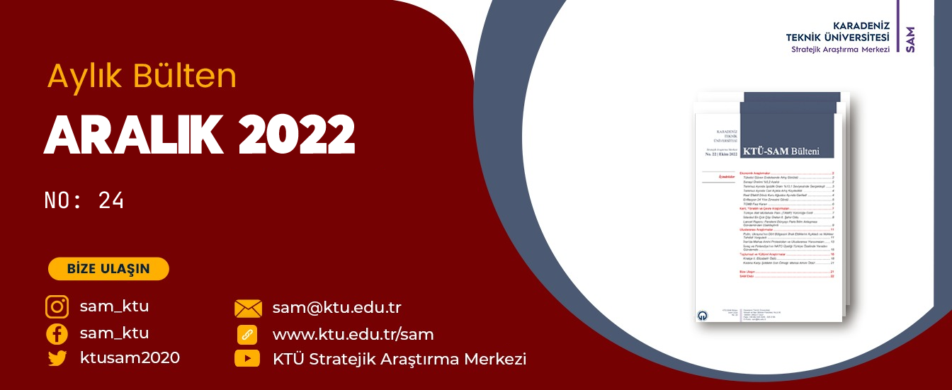 KTÜ SAM Bülten - No. 24 | Aralık 2022 Yayınlandı...