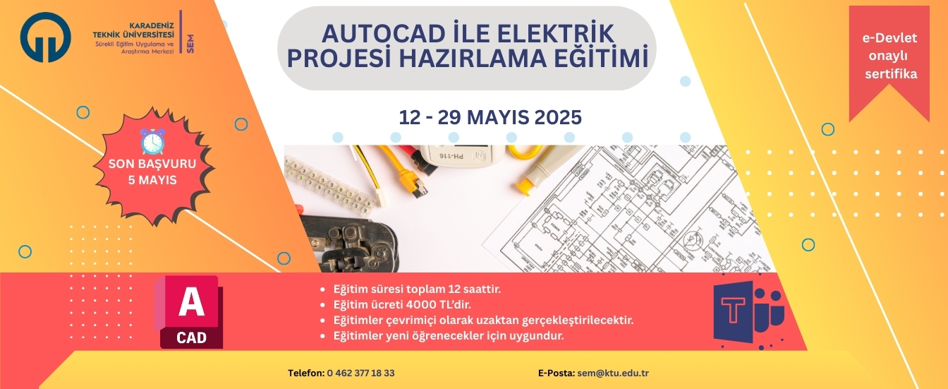 AUTOCAD ile Elektrik Projesi Hazırlama Eğitimi