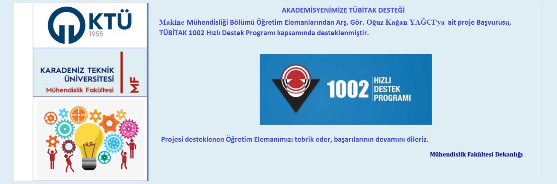 Tübitak 1002 Desteği