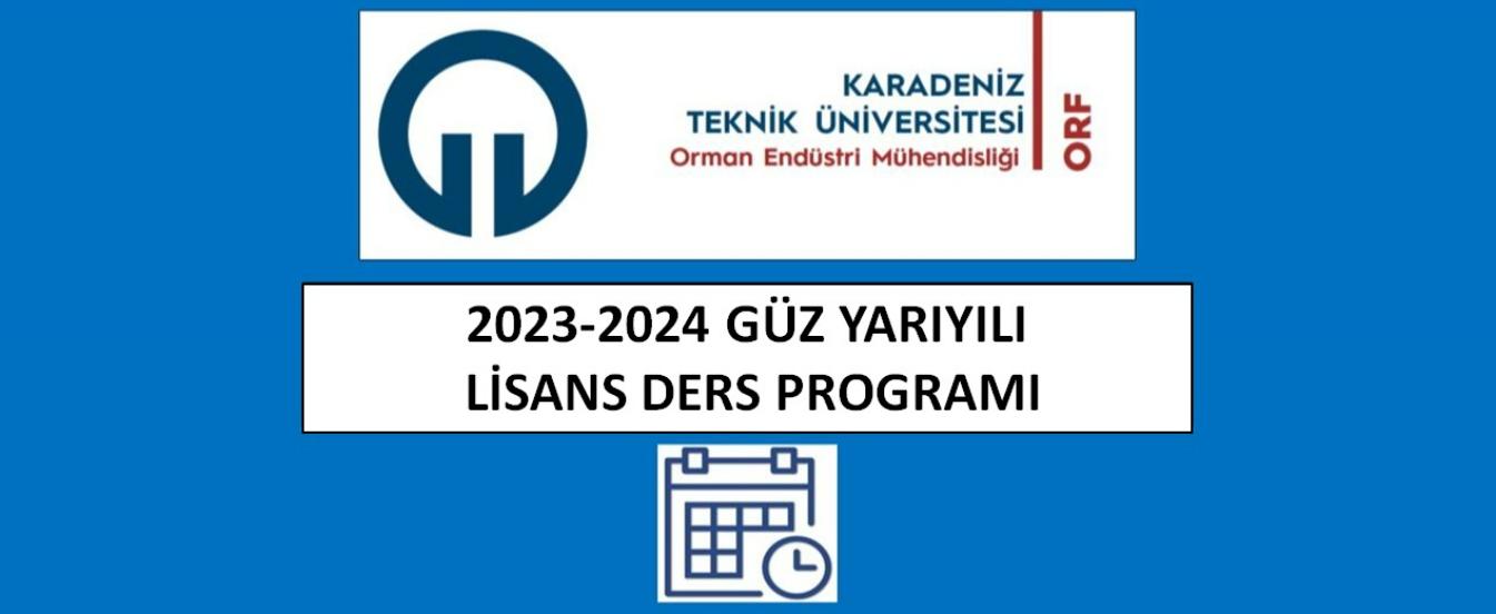 Güz Dönemi Ders Programı