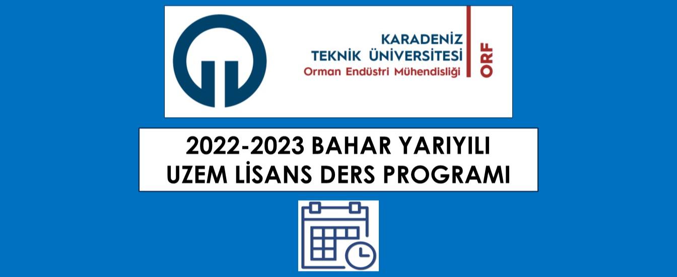 22-23 Bahar UZEM Ders Programı