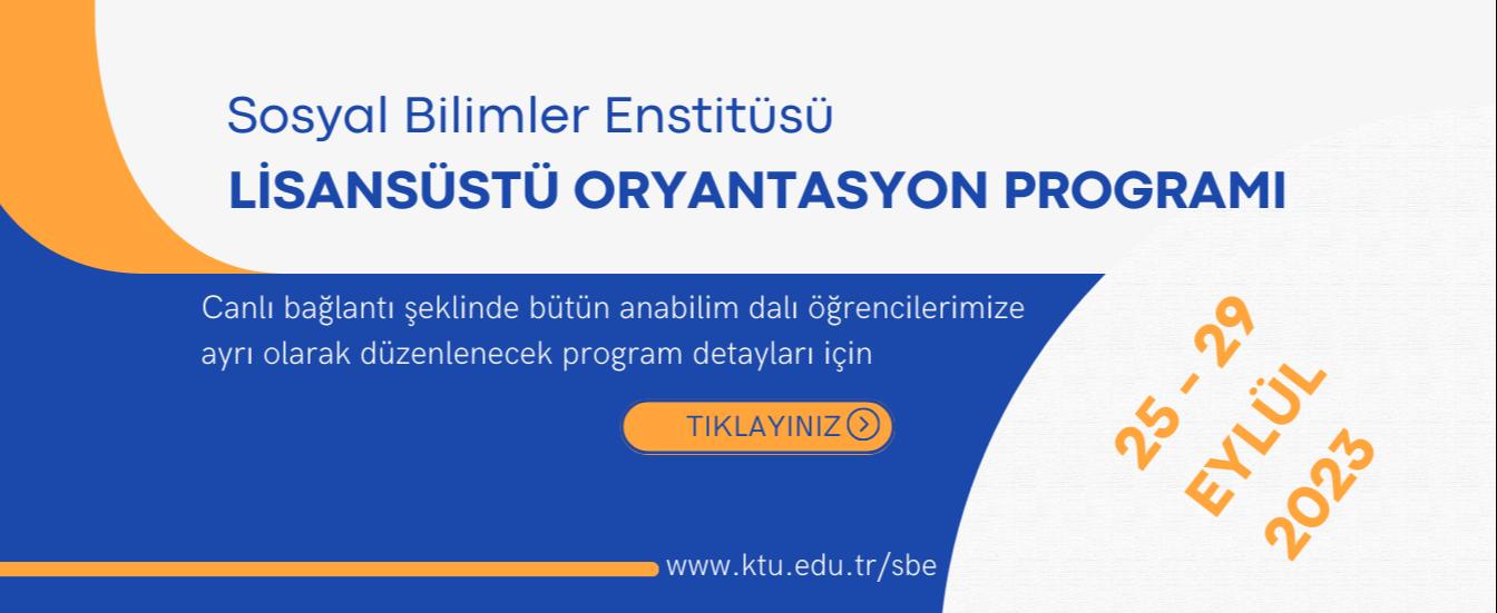 Lisansüstü Oryantasyon Programı