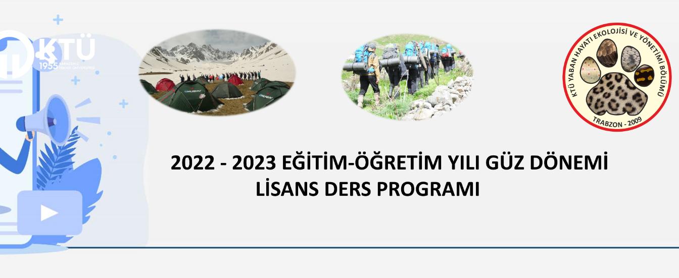 YHEY 2022-2023 Güz Lisans Ders Programı
