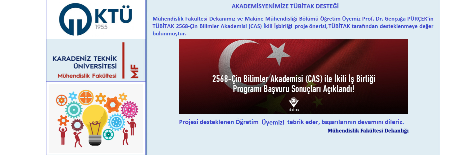 TÜBİTAK 2568 İKİLİ İŞBİRLİĞİ DERSTEĞİ