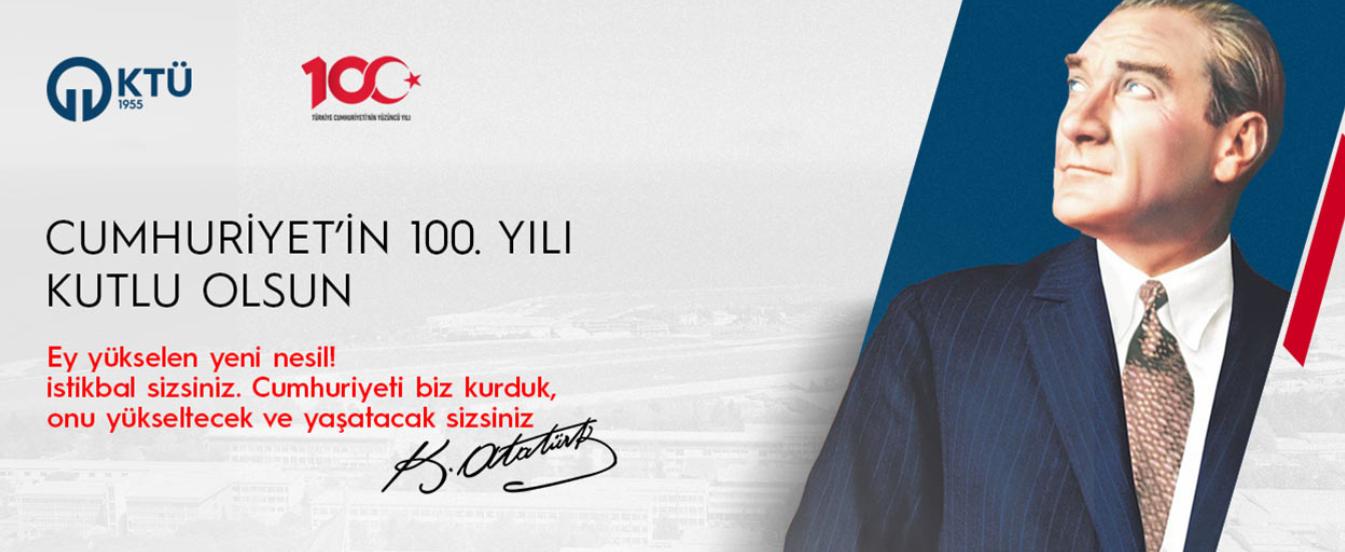 Cumhuriyet'imizin 100'üncü yılı kutlu olsun!