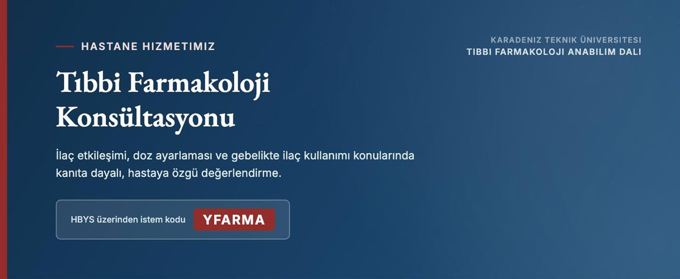 Tıbbi Farmakoloji Konsültasyonu