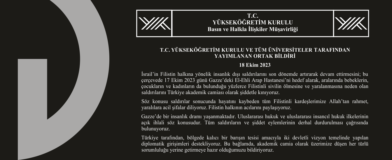 YÖK Bildiri